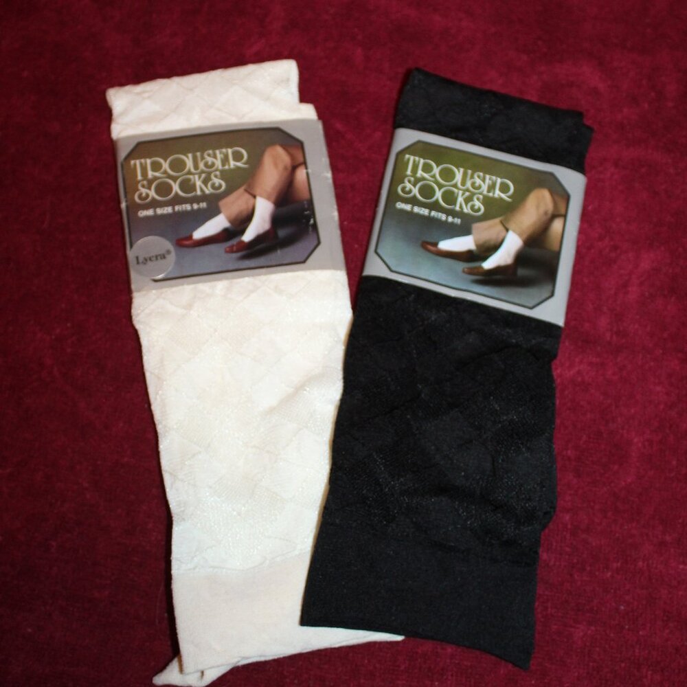 2 Pair of Women's Trouser Socks - Nylon/Lycra Spandex